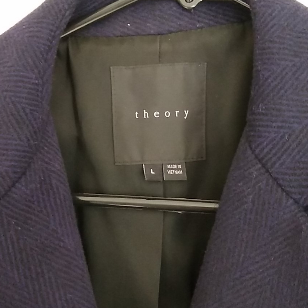 Theory L purple/black wool jacket. - Picture 5 of 9